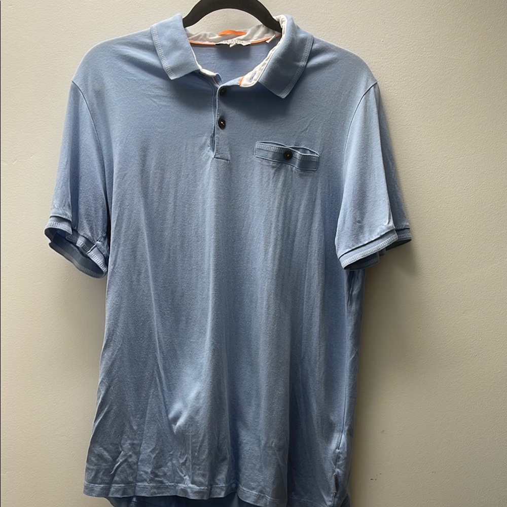 Ted Baker Blue Polo Shirt with Relaxed Fit and Soft Fabric